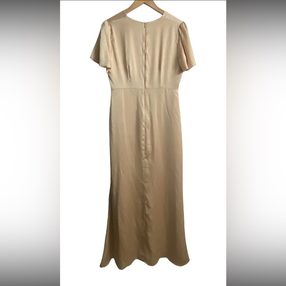 SHOW ME YOUR MUMU Rome Twist Gown  Size XL Champagne Luxe Satin NWOT Bridesmaid - Picture 4 of 9